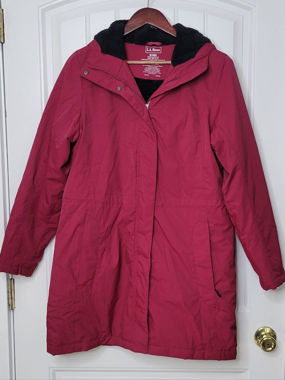 L.L. Bean Women's Raspberry Hooded Parka Coat